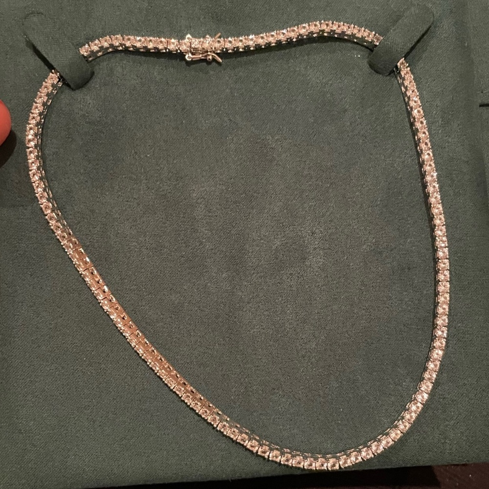 Dorsey Moss Sapphire Tennis Necklace